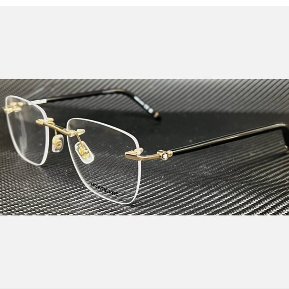 Mont Blanc Men's Black Eyeglasses 53mm